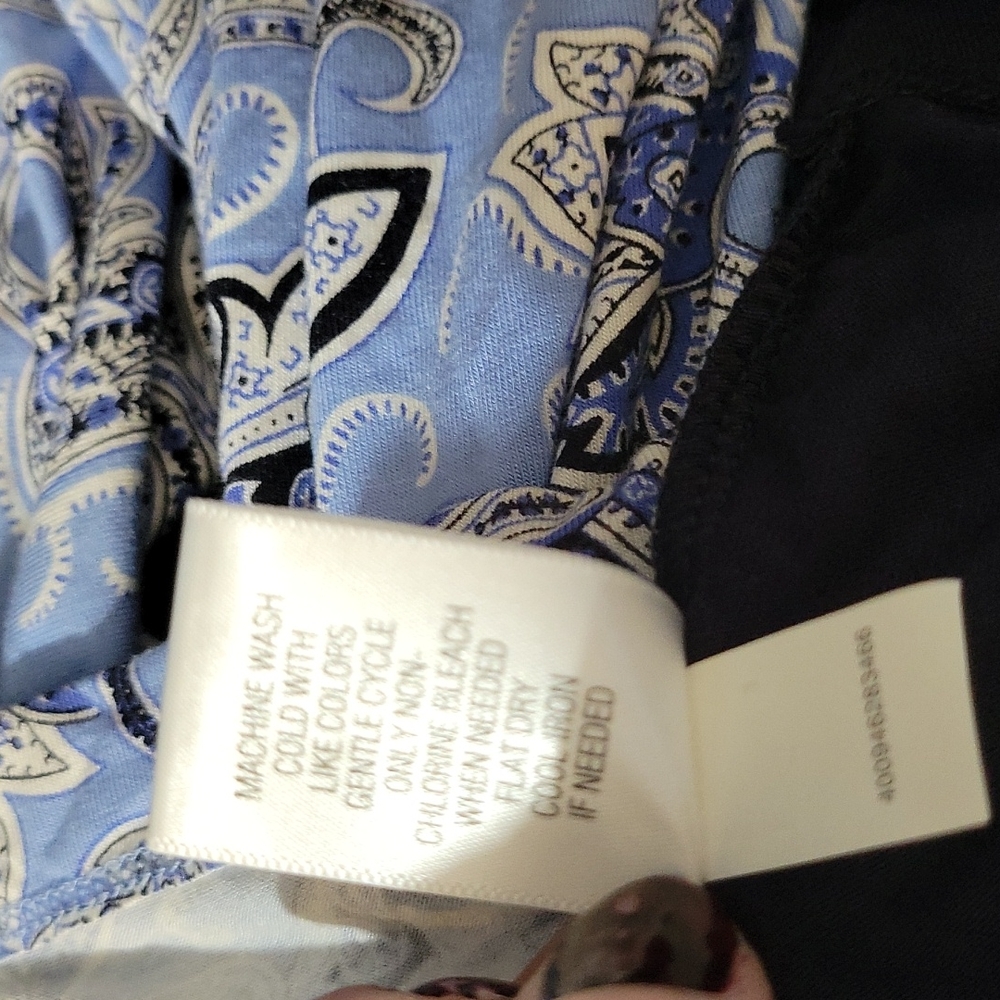 CROFT& BARROW Attached Cardigan Paisley Tunic Shirt 2X - Picture 11 of 12